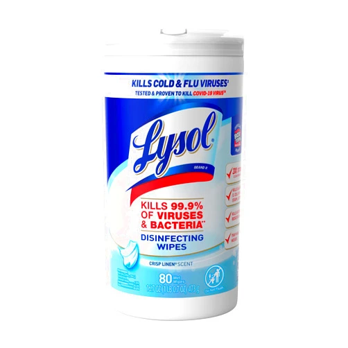 Lysol Disinfectant Wipes, Multi-Surface Antibacterial Cleaning Wipes, For Disinfecting and Cleaning, Crisp Linen, 80 Count
