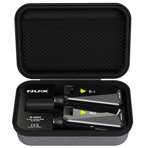 NUX B-5RC Wireless Guitar System for Most of Types of Guitar with Active or Passive Pickup, Charging Case included,Auto Match,Mute Function,Guitar Wireless Transmitter and Receiver, 2.4GHz