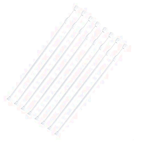 MAMIA PAIRS Tension Rods 28 to 48 Inches 8 Pack Spring Tension Rods,Adjustable Extension Spring Rods Closet Rod Cupboard Bars Thin Tension Curtain Rod for Windows,Kitchen, Bathroom,Cupboard,Wardrobe (WHITE)