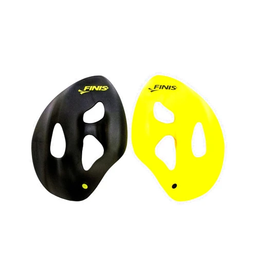 FINIS Iso Swim Training Paddles - Stroke Technique Trainer - Isolates Muscle Groups - Strapless - Black/Gold
