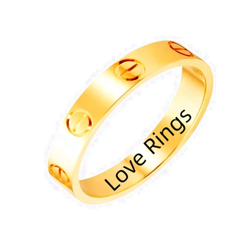 Generic Love Rings Titanium Steel Promise Best Gifts for Men Women Girls Wedding Engagement Valentine's Day Mother's Day Father's Day Gold