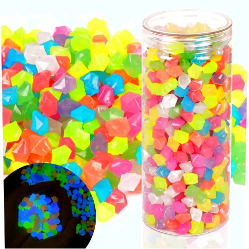 BokingOne 700 PCS Glowing Rocks Luminous Glow Stones Glow in The Dark Rocks for Fish Tank Aquarium Lawn Patio Garden Outdoor Decor and DIY Ideas (Multicolor)
