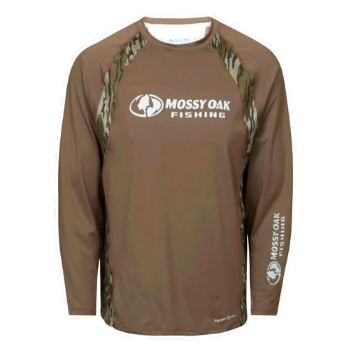 Mossy Oak Men's Fishing Shirts Long Sleeve with UPF 40+ Sun Protection