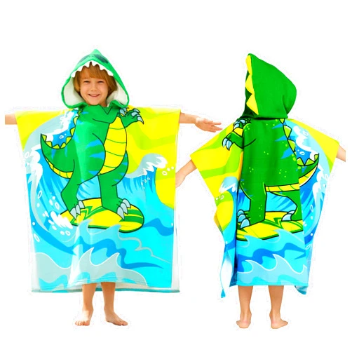 Joiedomi Kids Beach Towel - Dinosaur Hooded Bath Towel - for Boys Girls 3-10 Years 30