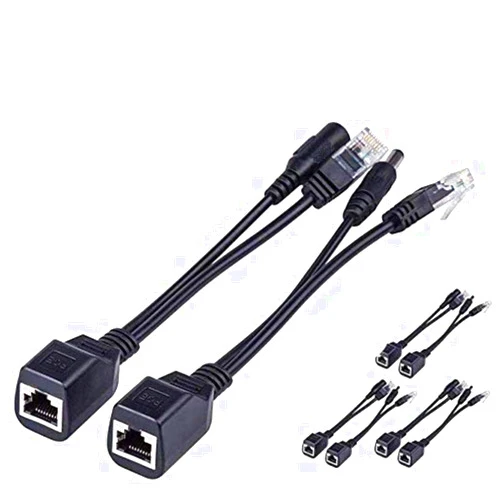 10Gtek POE Splitter Cable and Injector 100Mb/s, NOT for 802.3af, for Non-POE Switch/Device Application only (4-Pack)