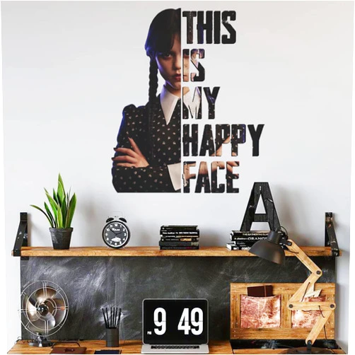 SAYBZ Cool Girl Wall Poster Decal Peel and Stick for Teens Room Sticker Gothic Girl Wall Stickers Kids Girls Bedroom Wall Decor Gothic Room Decor