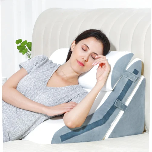 FSCGIFE Bed Wedge Pillow for Sleeping 3PCS, 20-in-1 Adjustable Memory Foam Wedge Pillow for Acid Reflux, 3-in-1 Incline Wedge Pillow for After Surgery, Snoring, Back Pain(Grey)