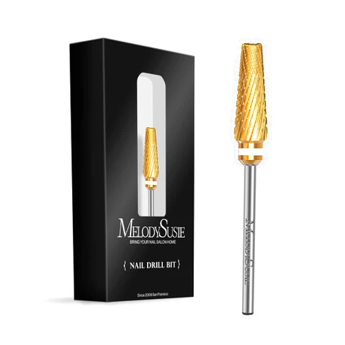MelodySusie Upgrade 5 in 1 Nail Drill Bits, 3/32'' Carbide Tungsten Multi-function Mixed Sizes Edition, Suitable for Manicure Pedicure Cuticle Gel Polishing, Professional Advanced Bits, Series Bit X