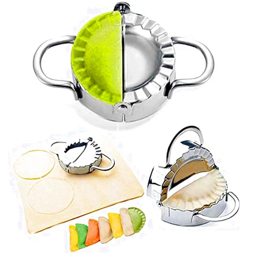 AOEKBOH Dumpling Maker - Dumpling Press/Stainless Steel Empanada Press/Pie Ravioli Dumpling Wrappers Mold Kitchen Accessories (9.5cm/3.74