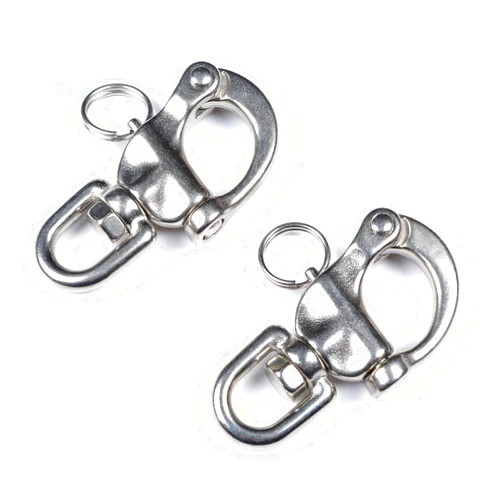Mxeol Swivel Eye Snap Shackle Quick Release Bail Rigging Sailing Boat Marine Stainless Steel Clip