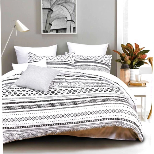 PHF Ultra Soft Boho Duvet Cover Twin Size, Printed Bedding Set 2 Pieces, Comfy Farmhouse Pattern Duvet Cover Set with 1 Pillow Shams, Zipper Closure and 6 Ties, 68