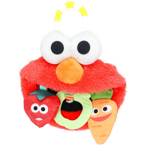 KIDS PREFERRED Sesame Street Elmo On The Go Activity Toy with Silicone Teether for Newborns