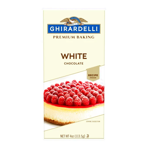 GHIRARDELLI Premium White Chocolate Baking Bar, 4 OZ (12 bars)