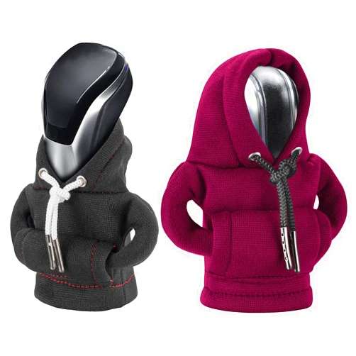 SLLAK Gear Shift Hoodie Cover, Universal Shift Knob Hoodie, Mini Hoodie for Car Shifter, Automotive Interior Cute Gadgets, Car Accessories and Decorations
