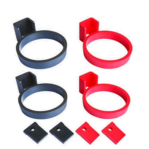 Holylofty Charger Lock for Tesla Model 3/Y J1772 Adapter, Compatible with Non Flange J1772 to Tesla Adapter, Perfect for Public Charging, 4 Pack (Black+Red)