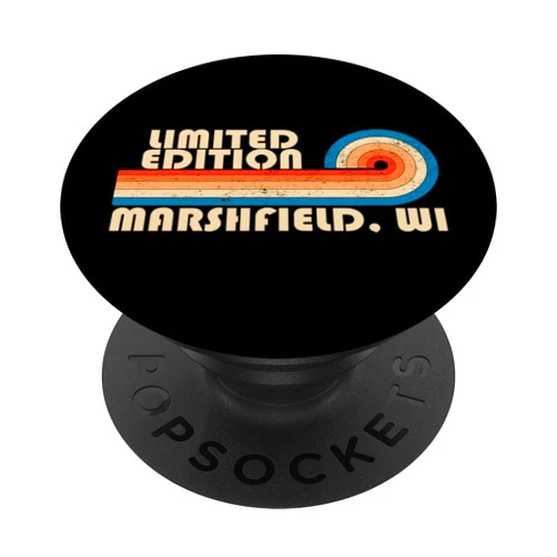 Retro City Matching Family Team 80s 90s Style Look MARSHFIELD, WI City Pride Hometown Retro Vintage PopSockets Standard PopGrip