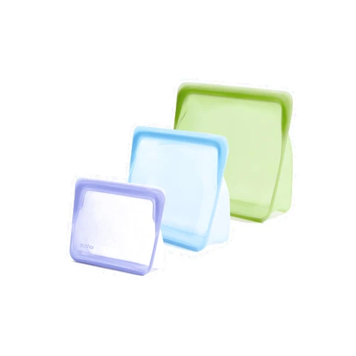 Stasher Premium Silicone Reusable Food Storage Bags, 3-Pack, Multi | Multi-Use Food Storage Bags, Lunch Bag, Travel Containers | BPA Free, Leak-free, Dishwasher-Safe, Eco-friendly