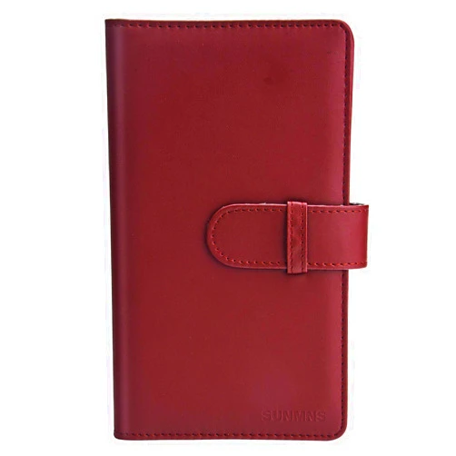Sunmns Wallet PU Leather Photo Album Compatible with Instax Mini Instant Film (Retro Red)