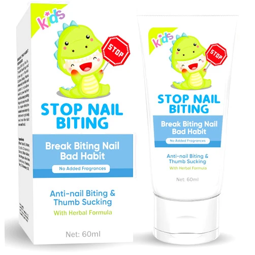 CURECURE Nail Biting Prevention, No Bite Nail Treatment Cream for Kids, Nail Care & Stop Thumb Sucking, Safe and Natural Plant Bitter Formula, 60 ML