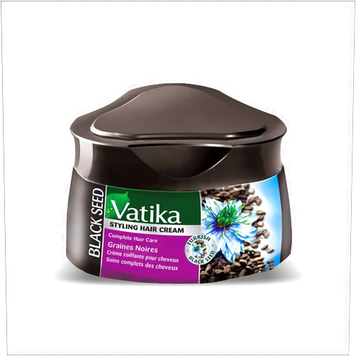 Vatika Naturals Dabur Vatika Naturals Hair Cream, Natural Moisturizing Hair Cream for Men and Women with All Hair Types - Short, Long, Curly, Dry, or Color-Treated Hair, Scalp Hydrating Moisturizer (210ml, BlackSeed)