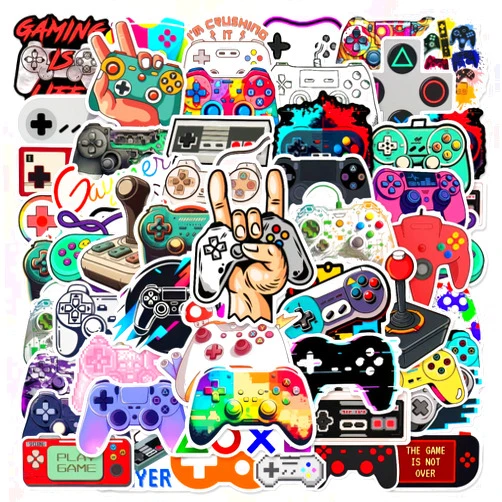 TKDKSFD Video Game Stickers 50 Pcs Aesthetic Gaming Stickers Vinyl Decal Stickers for Hydro Flask, Laptop, Water Bottle, Stickers for Kids, Toddlers, Teens, Girls