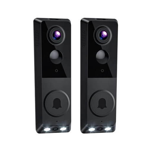 ClipBlur Wireless Wi-Fi Video Doorbell Dual Camera with Color Night Vision, Two Way Audio, AI Motion Detection and Cloud Storage, Battery Powered, 2.4G WiFi (2 Pack)