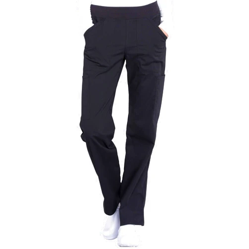 Cherokee Women's Scrub Pants Mid Rise Straight Leg Pull-on Cargo Pant with 6 Pockets & 2-Way Stretch Fabric - WW170