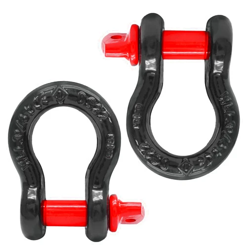 Luomorgo 2 Pcs D Ring Shackles 5/8 Inch, 3.25 Ton (7,165 Lbs) Capacity, Heavy Duty Bow Shackle, Screw Pin Clevis Shackles Rugged 13 Ton (28,660 lbs) Maximum Break Strength