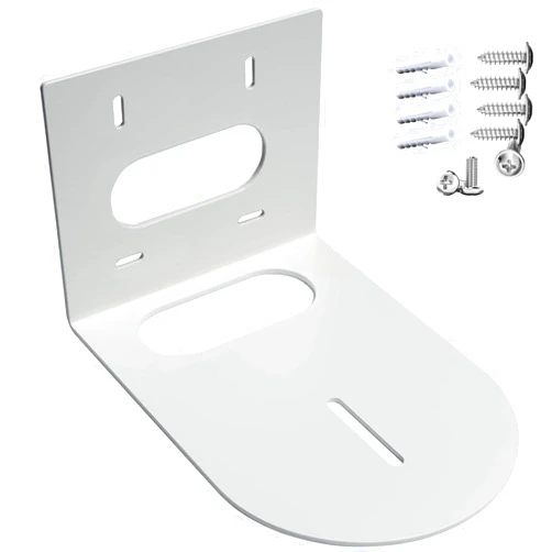 Prisual PTZ Camera Wall Mount Bracket, Universal Solid Metal Mount for All PTZ Cameras on The Market, Includes Mounting Screws, Compact Design (White)