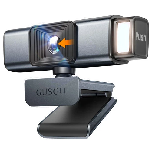 GUSGU G940 2K Quad HD Webcam for PC, with Microphone & Privacy Protection, Web Camera for Desktop Computer/Laptop/MacBook, USB Streaming Camera