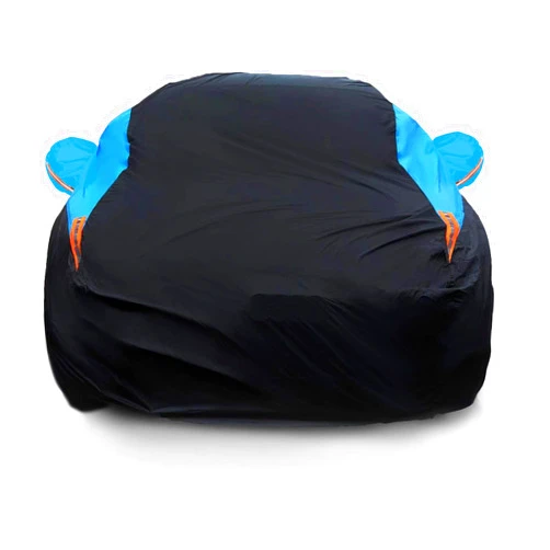 MORNYRAY Waterproof Car Cover All Weather Snowproof UV Windproof Protection Outdoor Full car Cover, Universal Fit for Sedan (Fit Sedan Length 194-206 inch, Blue)