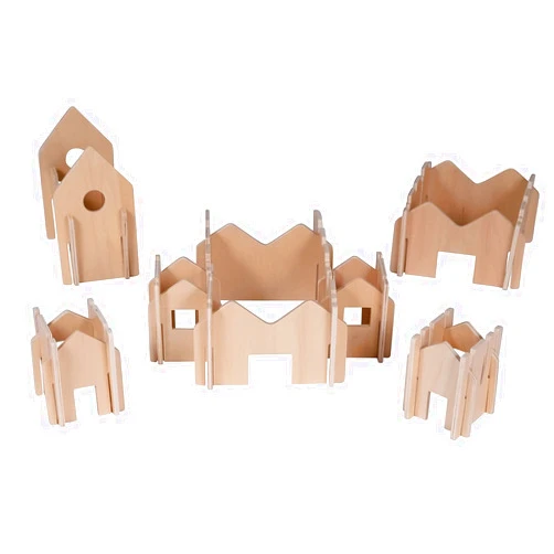 THE FRECKLED FROG FF410 The Freckled Frog Happy Architect - Natural - Set of 28 - Ages 2+ - Wooden Building Blocks for Preschoolers and Elementary Aged Kids