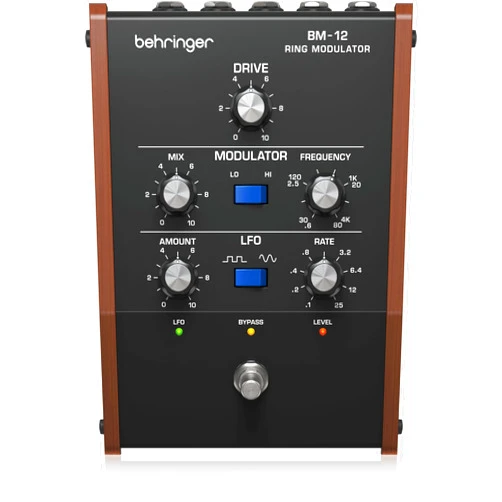 Behringer BM-12 Ring Modulator Pedal – Vintage Analog Ring Modulation, Rate/Amount/Mix/Frequency Controls, Carrier Input & External Signal Modulation