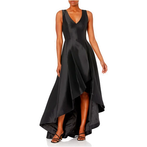 Calvin Klein Women's Sleeveless V-neck High Low Dress