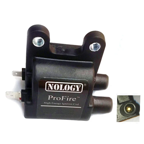 Nology ProFire Ignition Coil P/N 152 001 070 T, for Triumph Motorcycles 2001-2008 Carburetor Models - Bonneville/T-100 / Thruxton/Daytona 1200 / Trophy 1200, (0.6 Ohm), Dual-Outlet Coil PFC-06DT