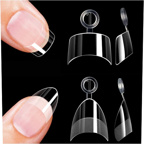 HWHUNO Extra Short Half Cover Almond Nails&Small Tapered Square Nail Tips Gel x Clear Set,240Pcs Soft Gel Almond Nail Tips Pre Shaped with 240Pcs XS Square Nail Tips for Nail Extension 12 Sizes
