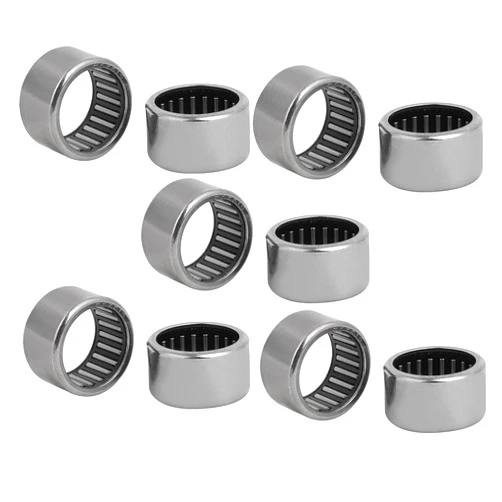 uxcell HK2216 28mmx22mmx16mm Drawn Cup Open End Needle Roller Bearing Silver Tone 10pcs