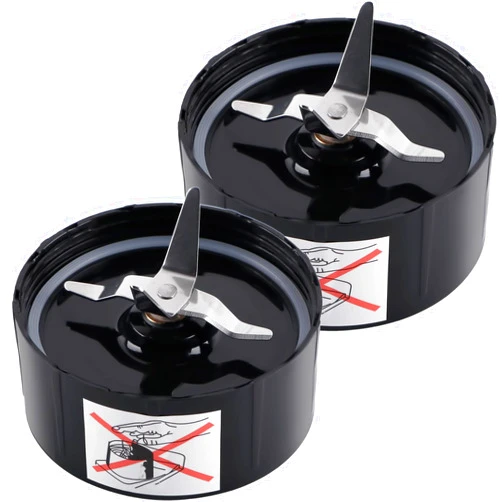 Equust 2-pack Cross Blade Blender Replacement Parts Work with Magic Bullet 250w Blenders Model MB1001 Series, Black
