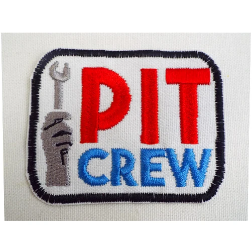 Generic Pit Crew Embroidered Iron On Patch