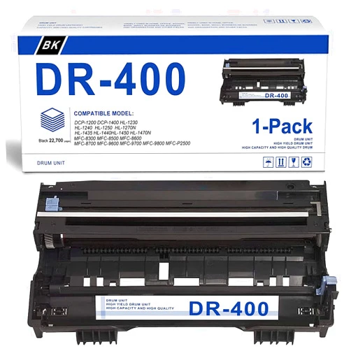 Hydr [Black,1-Pack] Compatible DR-400 DR400 Drum Unit Replacement for Brother DCP-1200 1400 HL-1230 1240 1250 1270N 1435 1440 1450 1470N MFC-8300 8500 8600 8700 9600 9700 9800 P2500 Printer