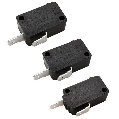HiQltyla Microwave Oven Door Switch Replacement Part, 16A 125VAC, KW3AT-16 (Downward Compatible with KW3A-16), 2X Normally Open + 1x Normally Closed