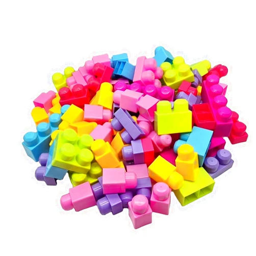 STJOYOPY 86PCS Big Building Blocks Educational Toys Gift for Girls, Toddlers, Pink Blocks