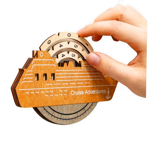 Enjoy The Wood Wooden Cruise Travel Tracker – Wood Cruise Tracker for Travelers – Travel Gift for Globetrotters, Track Visited Countries
