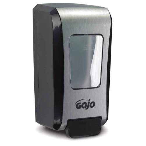GOJO FMX-20 Push-Style Foam Soap Dispenser, Black/Chrome, for 2000 mL GOJO FMX-20 Soap Refills (Pack of 1) – 5271-06