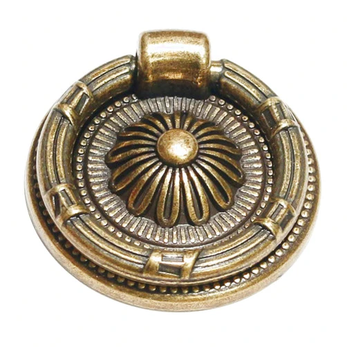 ZHANGJIAHE Cupboard Pulls Drop Ring Drawer Pulls Brass Oil-Rubbed Bronze 2 inch Diameter Pack fo 10 (Pack of 10)
