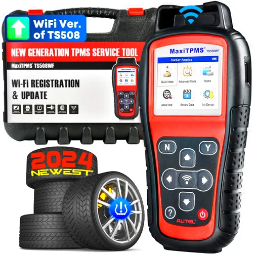 Autel MaxiTPMS TS508WF TPMS Programming Tool, 2024 Newest WiFi Ver. of TS508 TS501 TS408 TS601, Tire Pressure Monitor, Program MX-Sensors 315/433MHz, Relearn Activate All Sensors, TPMS Reset/Diagnose