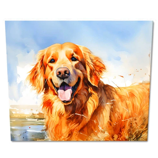 TUMOVO Paint by Numbers for Adults Beginner Dog, Adults' Paint-by-Number Kits Animals, Acrylic Paint by Numbers Kits on Canvas Golden Retriever, Painting by Numbers Kits Art Crafts 16