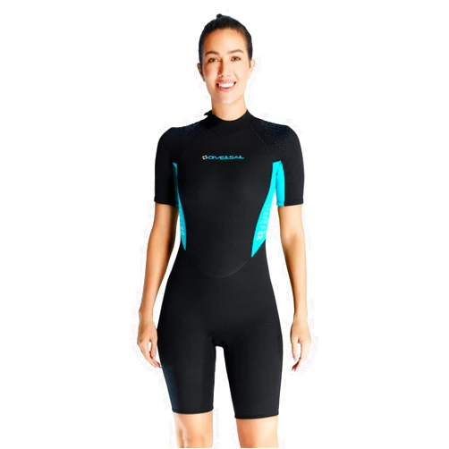 DIVE & SAIL Shorty Wetsuit Men Women 1.5mm / 2mm Neoprene Back Zip Wetsuit Spring Suit for Snorkeling Surfing Kayaking Scuba Short Sleeve Wet Suit