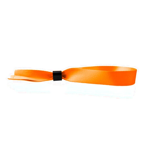 Wristco 100 WristCo Cloth Event Wristbands - Orange Fabric Bracelets Wrist Bands for Concerts Festival Admission Party 13 ½” x ½”