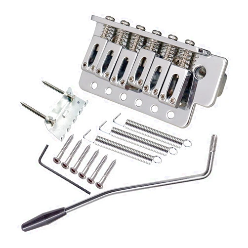 FLFL 6 Single Left Handed Guitar Locking Tremolo Bridge Assembly with for Strat ST Squier SQ Guitar Replacement Guitar Bridge System
